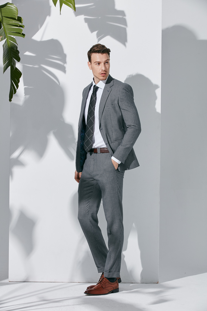SST&C #Online Exclusive  Vintage Check Pattern Slim Fit Suit Trousers | 0251901003  (Outlet)_0