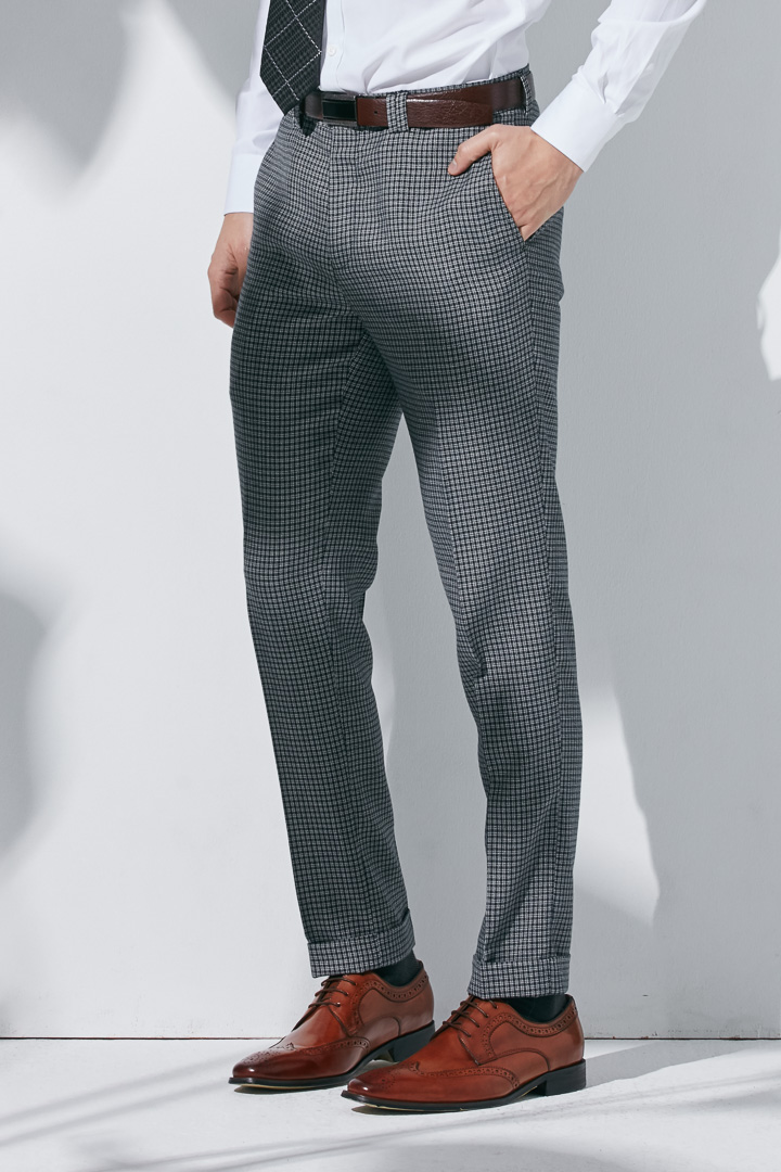 SST&C #Online Exclusive  Vintage Check Pattern Slim Fit Suit Trousers | 0251901003  (Outlet)_1