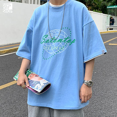 THE EARTH地球純棉落肩短袖T 純棉版型厚挺_2