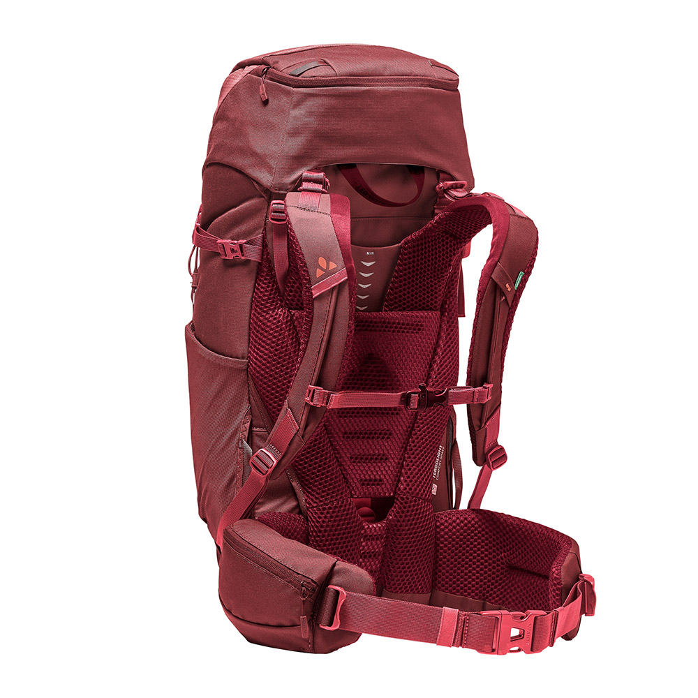 VAUDE德國】Asymmetric女款登山網架背包38+8L (VA-15942暗紅