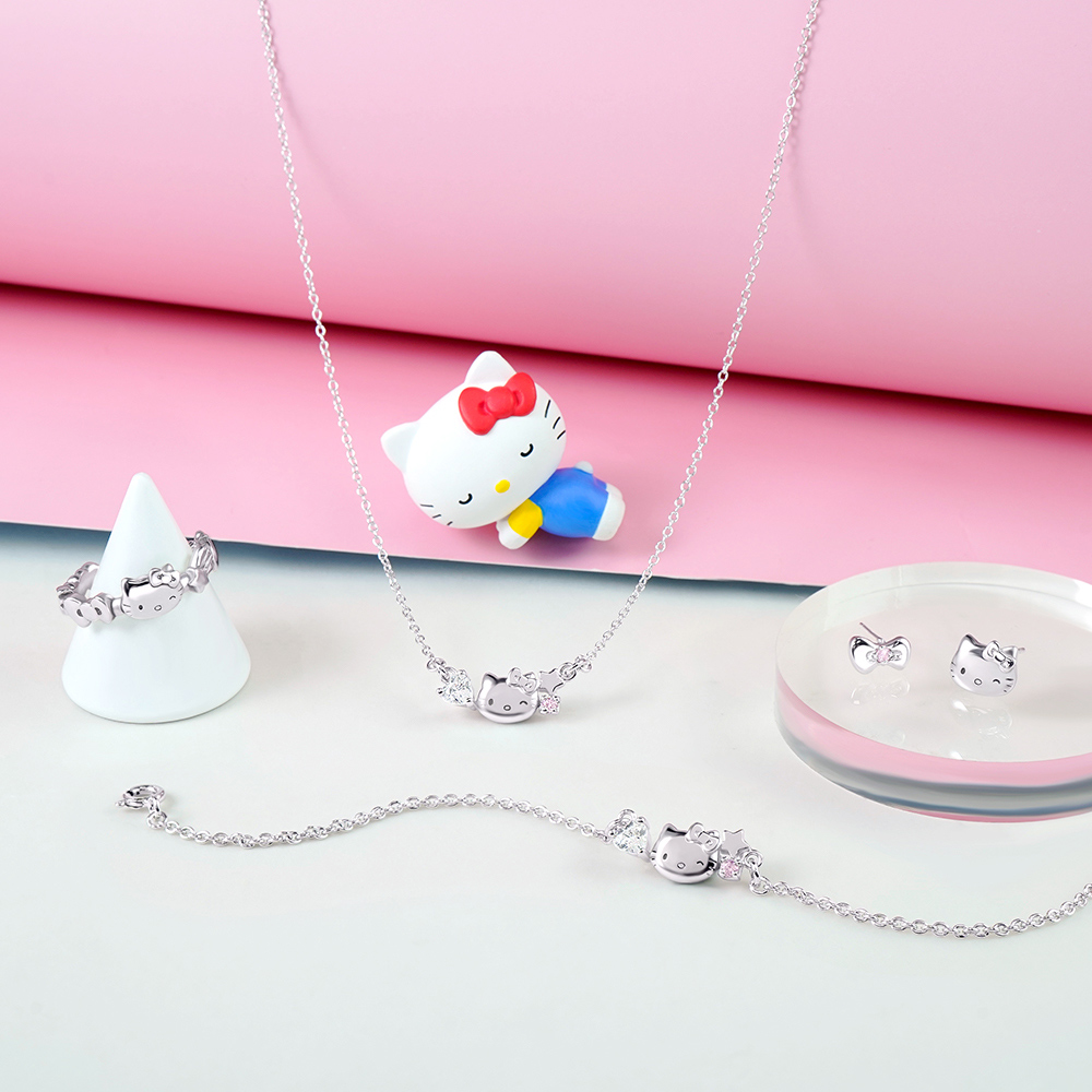 Love&Peace系列-Hello Kitty凱蒂貓純銀耳環_7