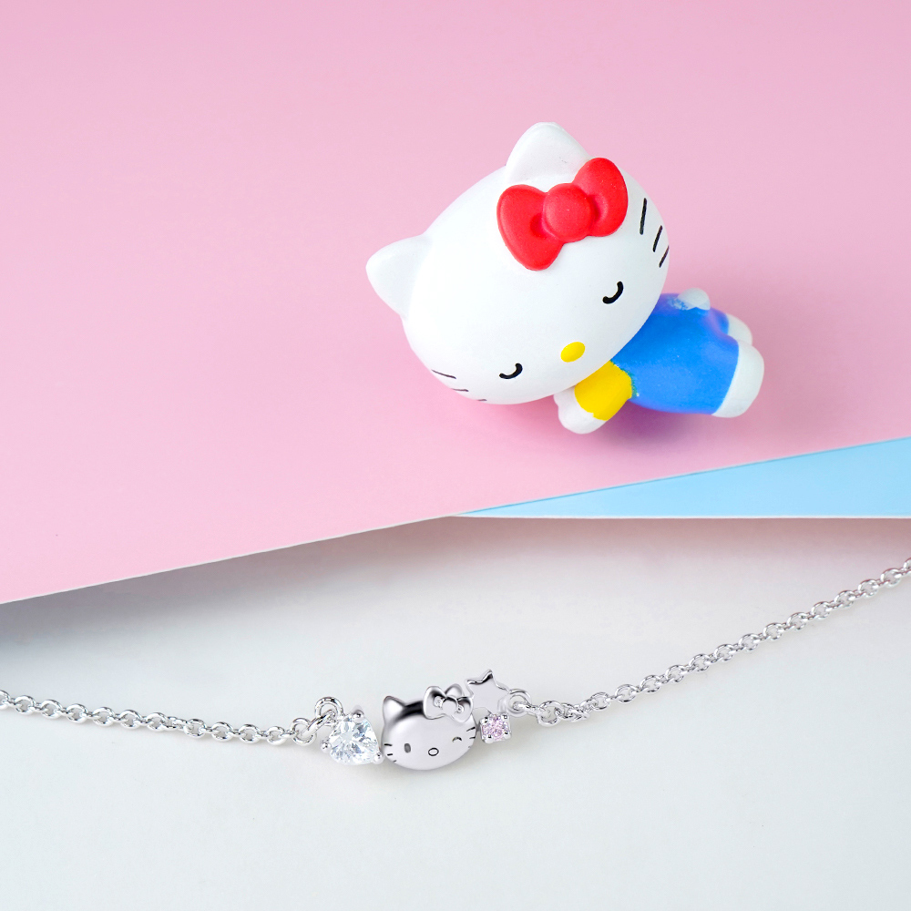 Love&Peace系列-Hello Kitty凱蒂貓純銀手鍊_1