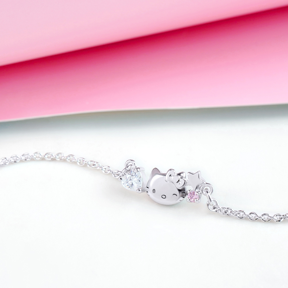 Love&Peace系列-Hello Kitty凱蒂貓純銀手鍊_2