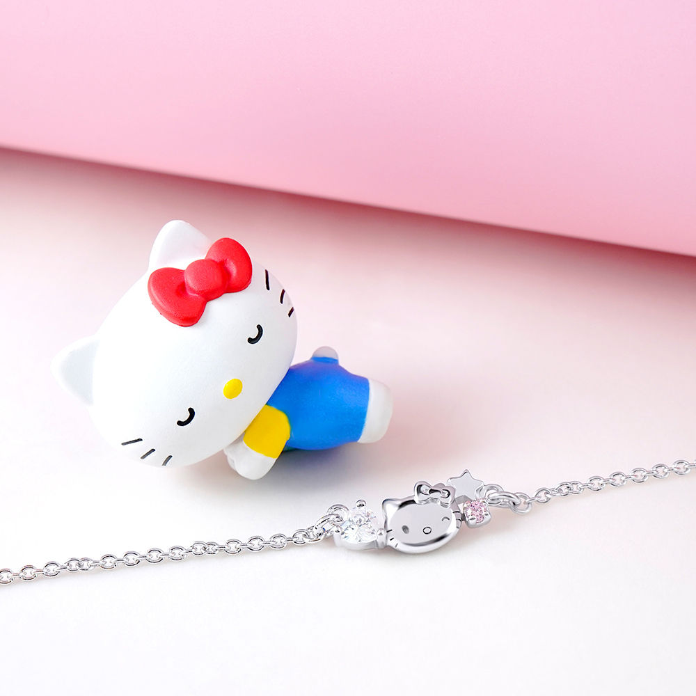 Love&Peace系列-Hello Kitty凱蒂貓純銀手鍊_4