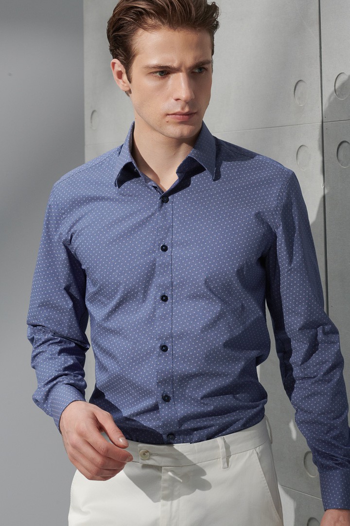 SST&C #Comfortable Cotton  Polka Dot Print Standard Shirt | 0312207001  (Outlet)_2