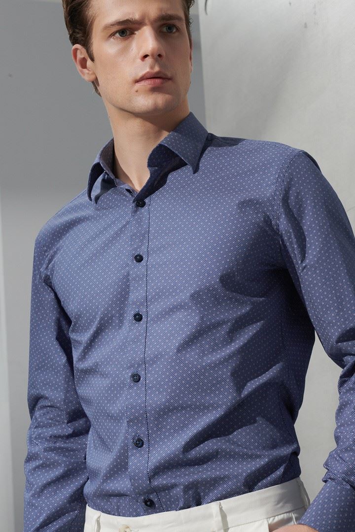 SST&C #Comfortable Cotton  Polka Dot Print Standard Shirt | 0312207001  (Outlet)_3