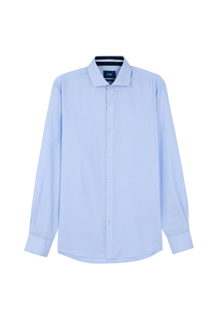 SST&C #Easycare  Blue Slim Fit Shirt | 0312207006  (Outlet)_9