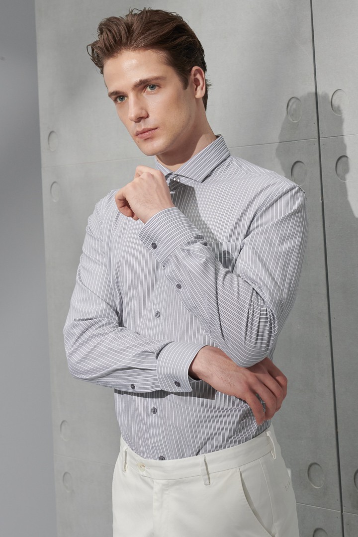 SST&C #舒適純棉 條紋修身版襯衫 | 0312207007 (outlet)_0