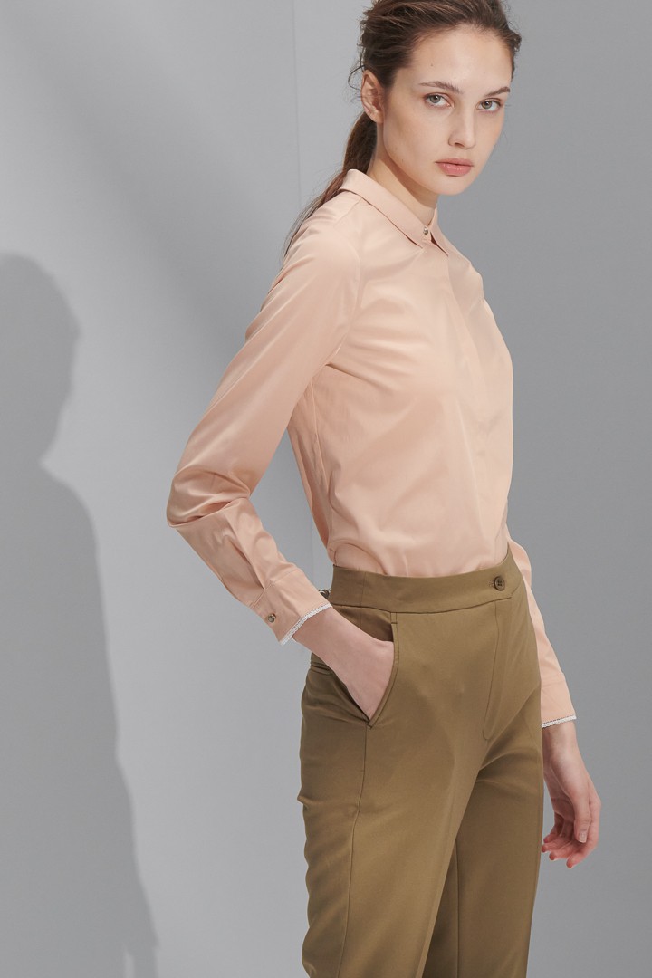 SST&C Women'S Khaki Side-Slit Slim Fit Suit Trousers | 7262207004  (Outlet)_4
