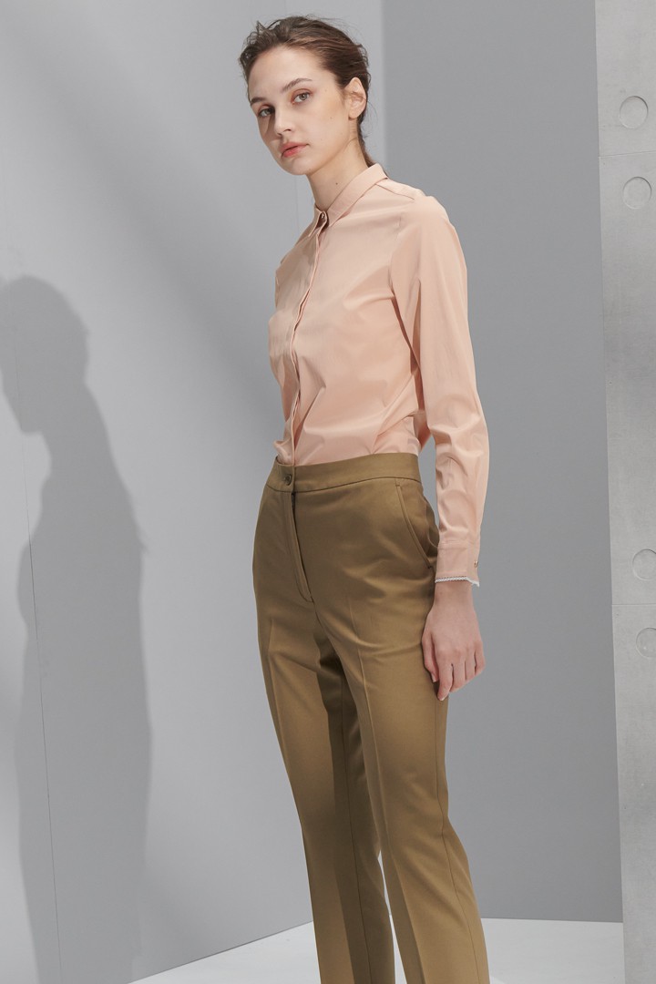 SST&C Women'S Khaki Side-Slit Slim Fit Suit Trousers | 7262207004  (Outlet)_5