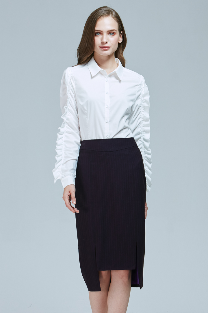 SST&C Women'S Dark Purple Design Slit Skirt | 7461809011  (Outlet)_0