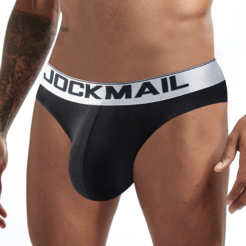 JOCKMAIL 透氣3D囊袋三角內著(多色)(JM342)(JM397白/黑)_0