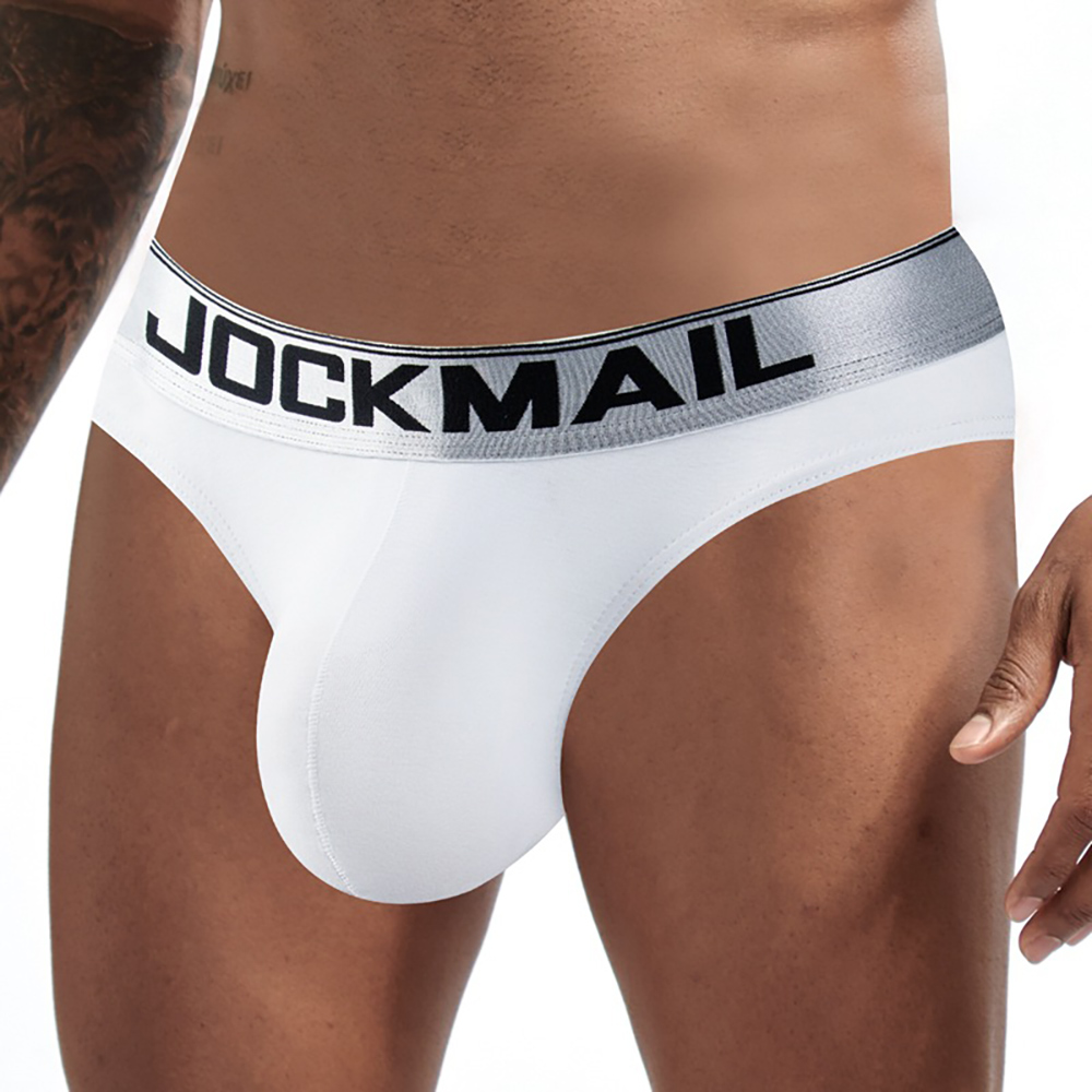 JOCKMAIL 透氣3D囊袋三角內著(多色)(JM342)(JM397白/黑)_1