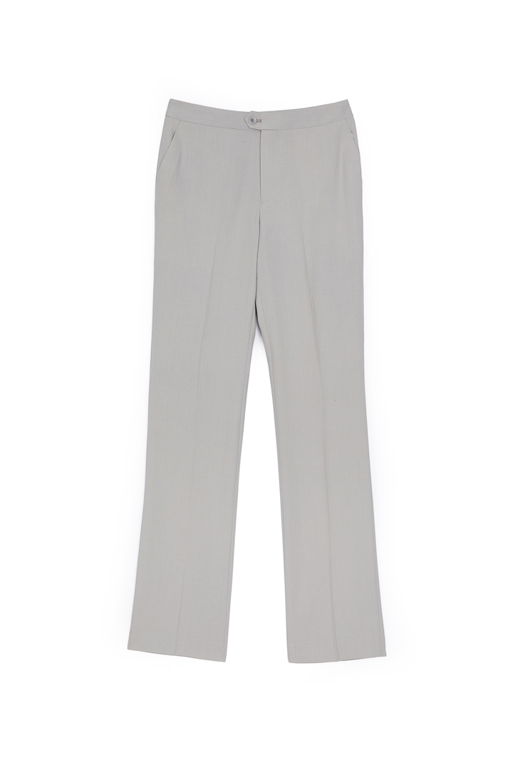 SST&C Women'S Light Gray Straight Trousers | 8262205004  (Outlet)_8