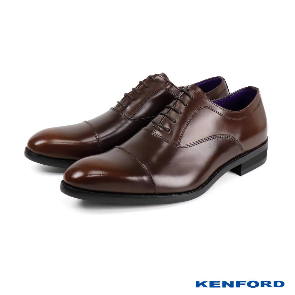 【KENFORD】日系質感橫飾牛津鞋 深棕色(KP82-DBR)