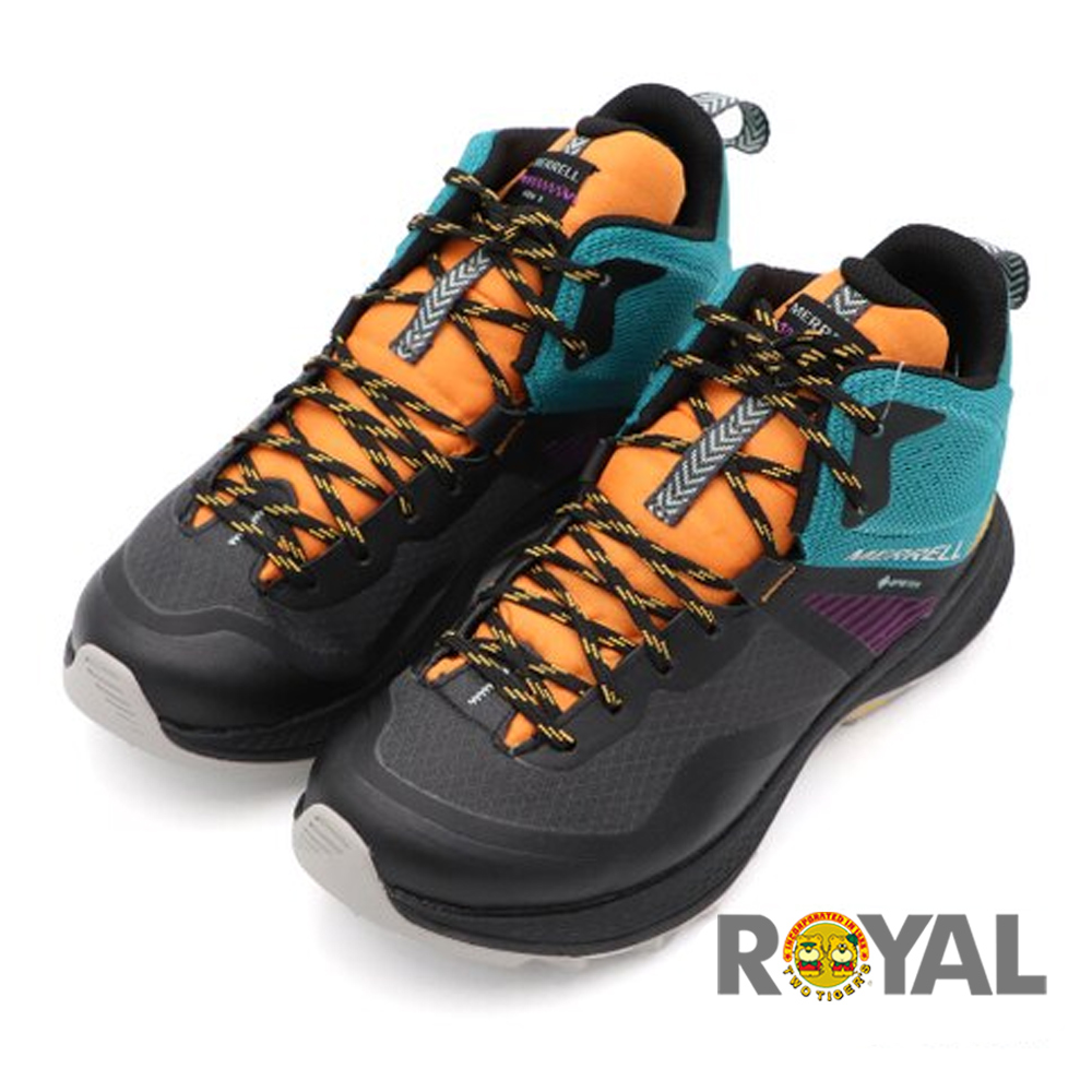 Merrell MQM 3 Mid GORE-TEX 黑/綠/橘 防水 透氣 黃金大底 健行運動鞋 女款 J1429【新竹皇家ML135528】_1