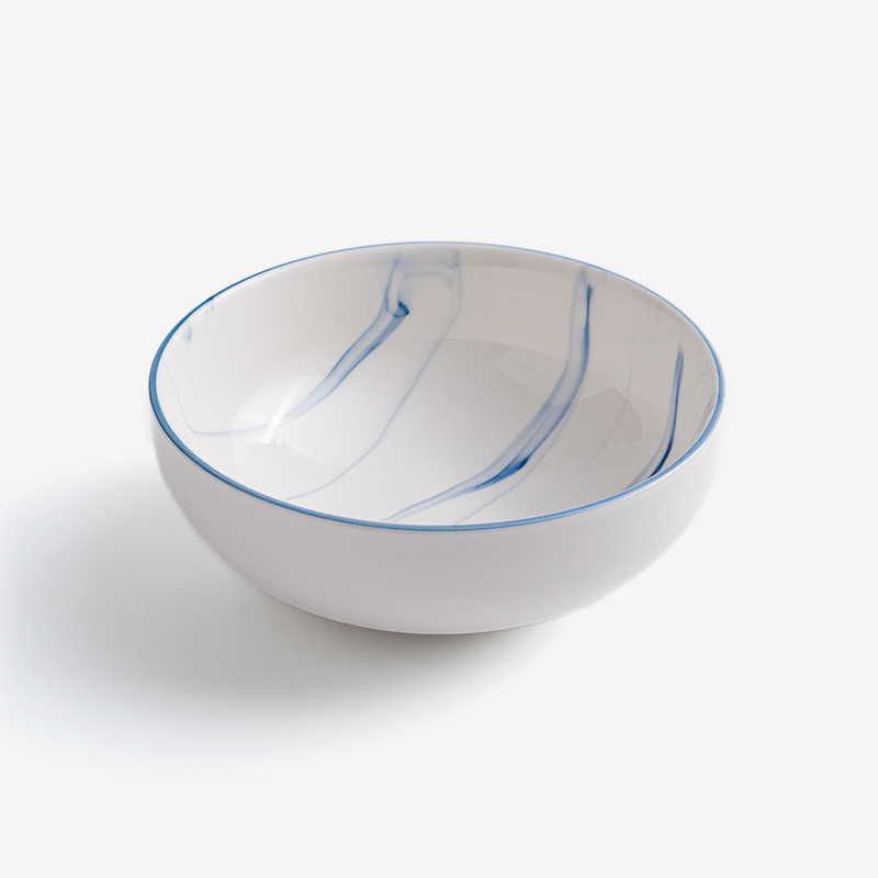 歐式 時尚大理石雲紋 15.5cm 釉下彩西式陶瓷碗｜單品_0