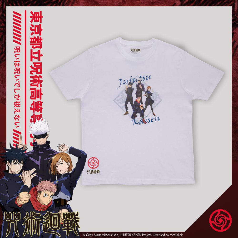 【咒術迴戰】集合 聯名T恤 #白 JK22A6-73WT