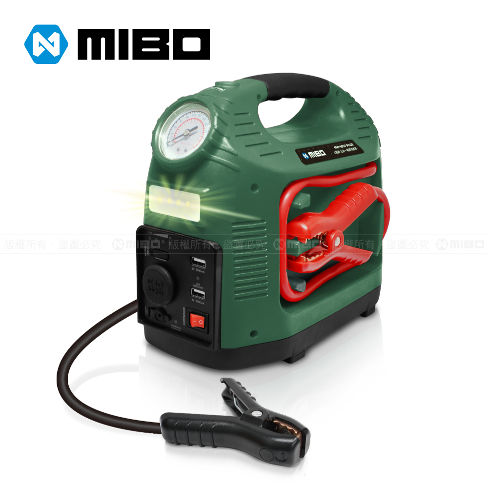 8電廠 五合一電源供應器 救車、電源、打氣、照明、12V、5V【MB-1897 Plus】10Ah 增強 軍綠限定版_1