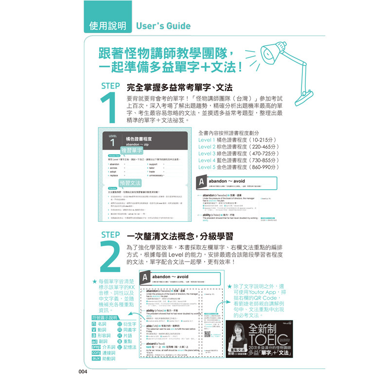 全新制20次多益滿分的怪物講師TOEIC多益單字+文法(隨身版)(附文法教學影片+「Youtor App」內含VRP虛擬點讀筆+防水書套)_5