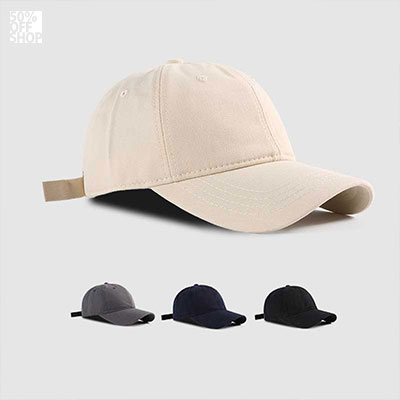 日系簡約素面棒球帽 老帽 鴨舌帽_0