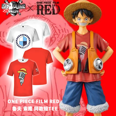 航海王海賊王25周年電影版ONE PIECE FILM RED魯夫 索隆 同款涼感運動健身短TEE_0