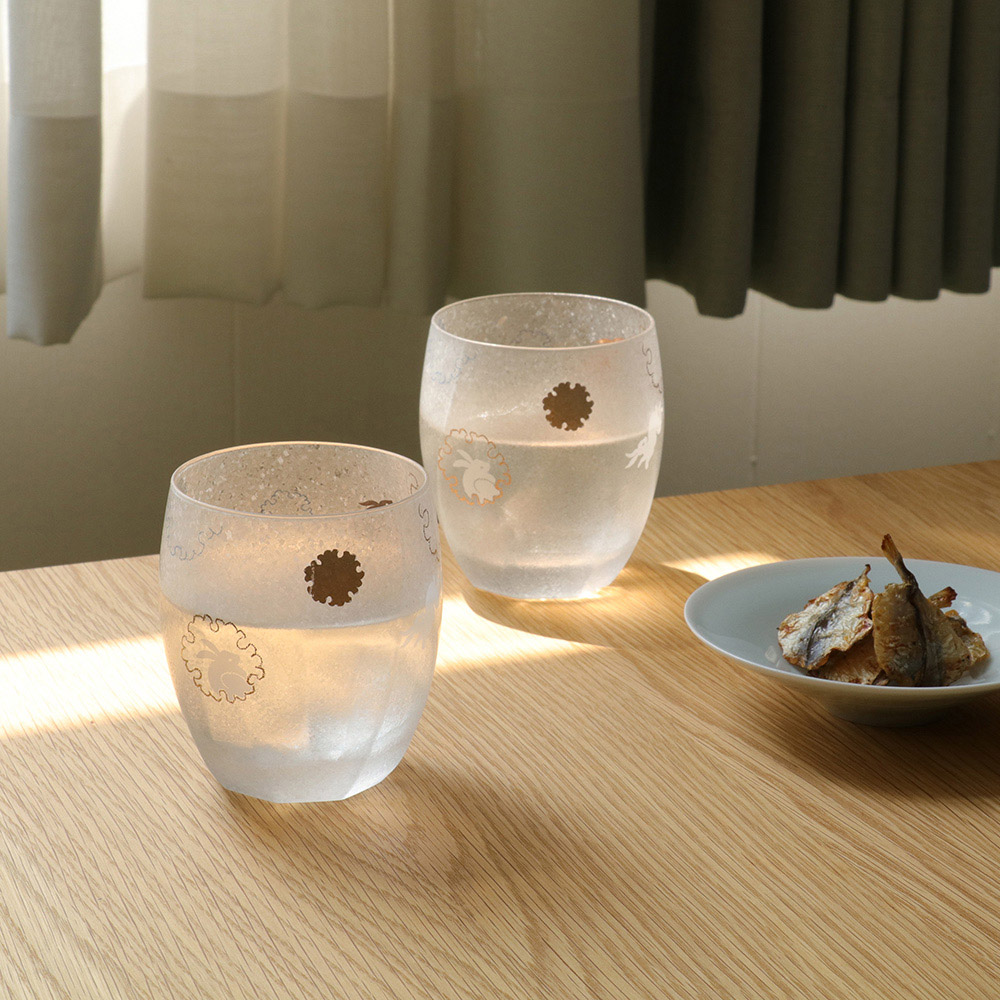ADERIA 日製工藝 345ml 清酒杯組禮盒｜雪兔_2