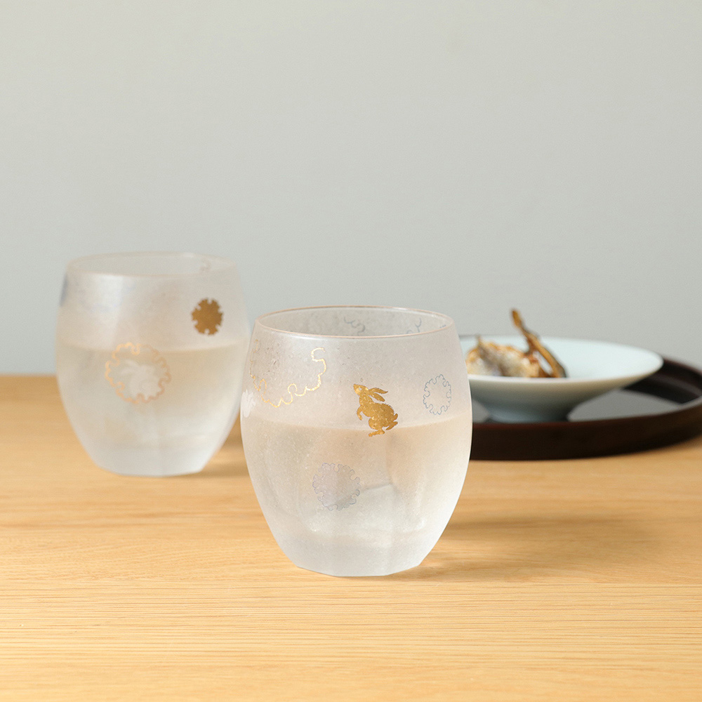 ADERIA 日製工藝 345ml 清酒杯組禮盒｜雪兔_4