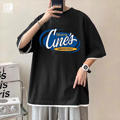 美式CUNES假兩件短TEE_0