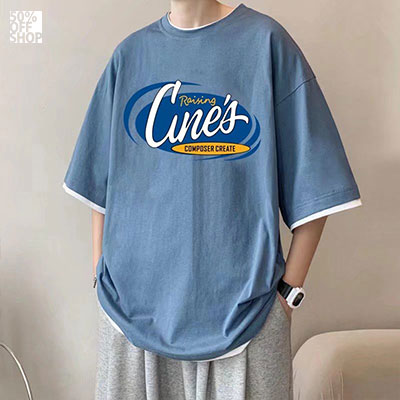 美式CUNES假兩件短TEE_1