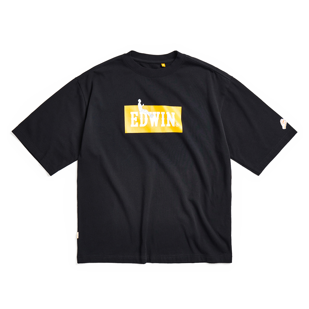 EDWIN｜橘標｜男裝｜咖啡時光E君印花寬短袖T恤