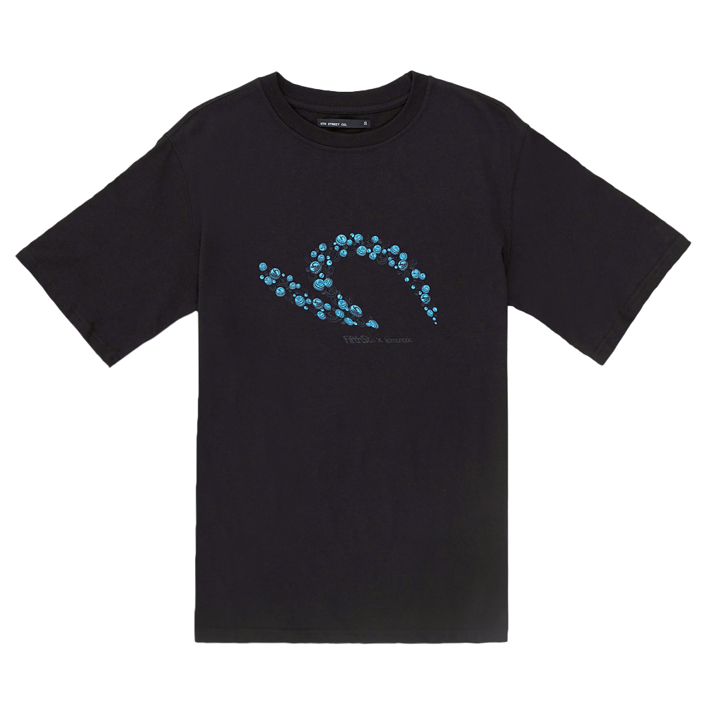 5th STREET｜中性｜LOGO短T恤｜黑色