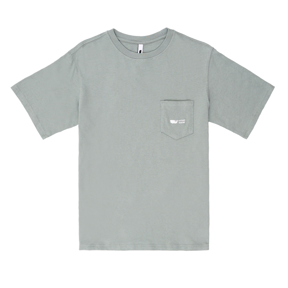 5th STREET｜中性｜有機棉貼袋短T恤｜綠色