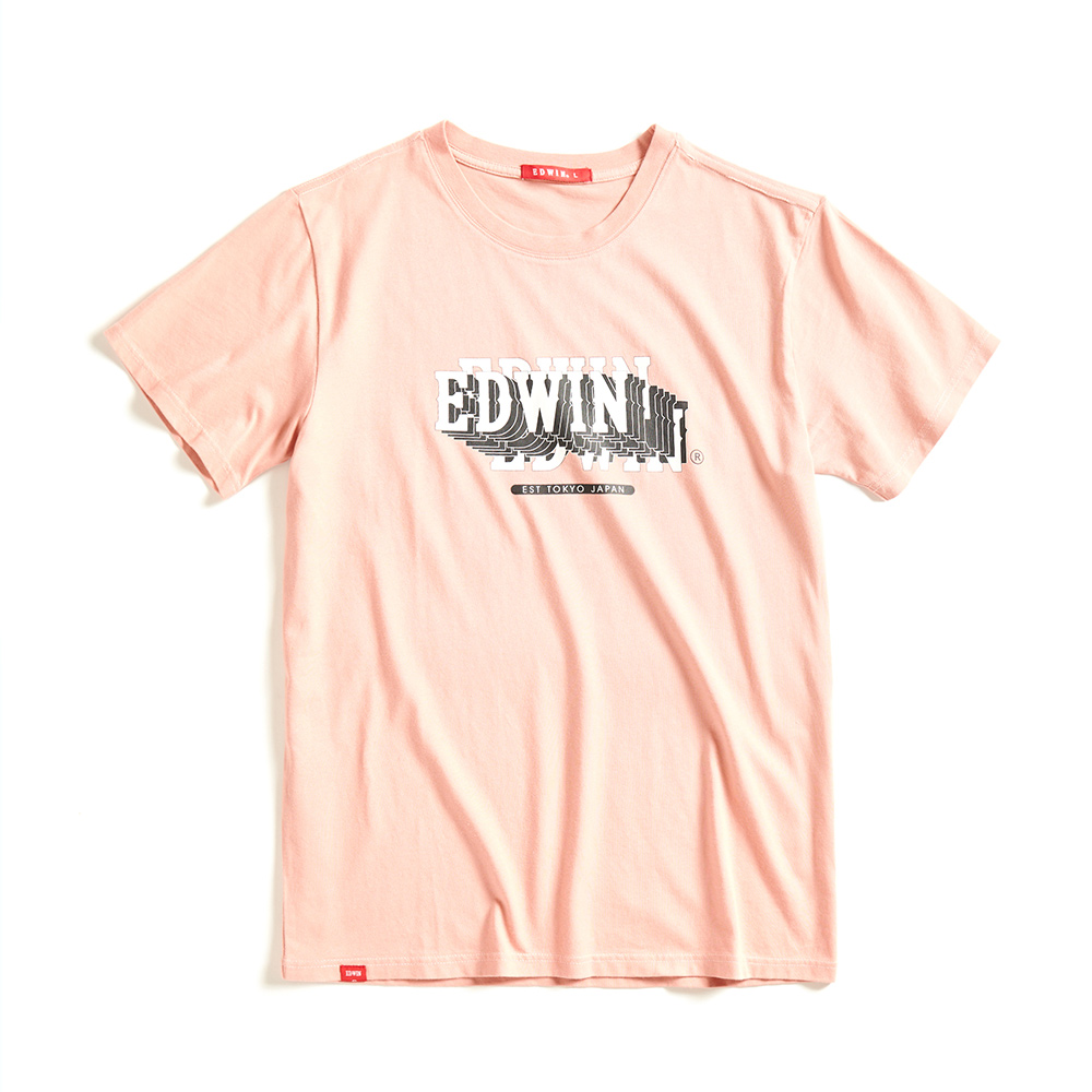 EDWIN｜中性｜交錯立體印花短袖T恤