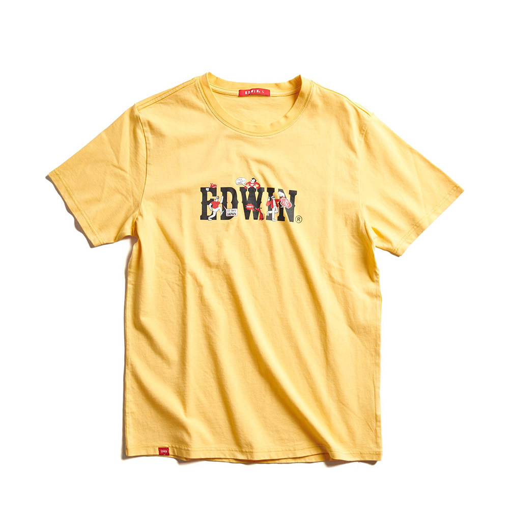 EDWIN｜中性｜對話人物插畫印花短袖T恤