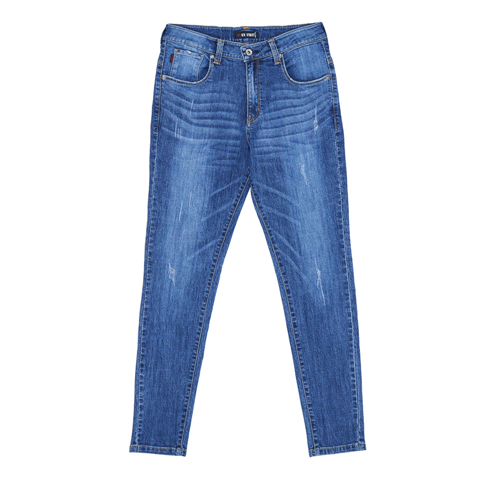 5th STREET｜男裝｜顯瘦修身小直褲｜中古藍