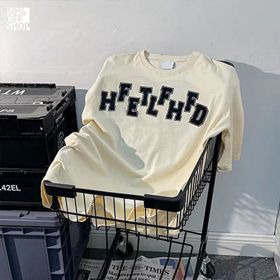 復古愛心刺繡圓領短袖T恤_2