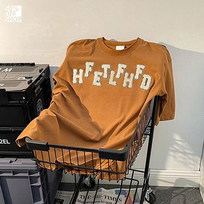 復古愛心刺繡圓領短袖T恤_3
