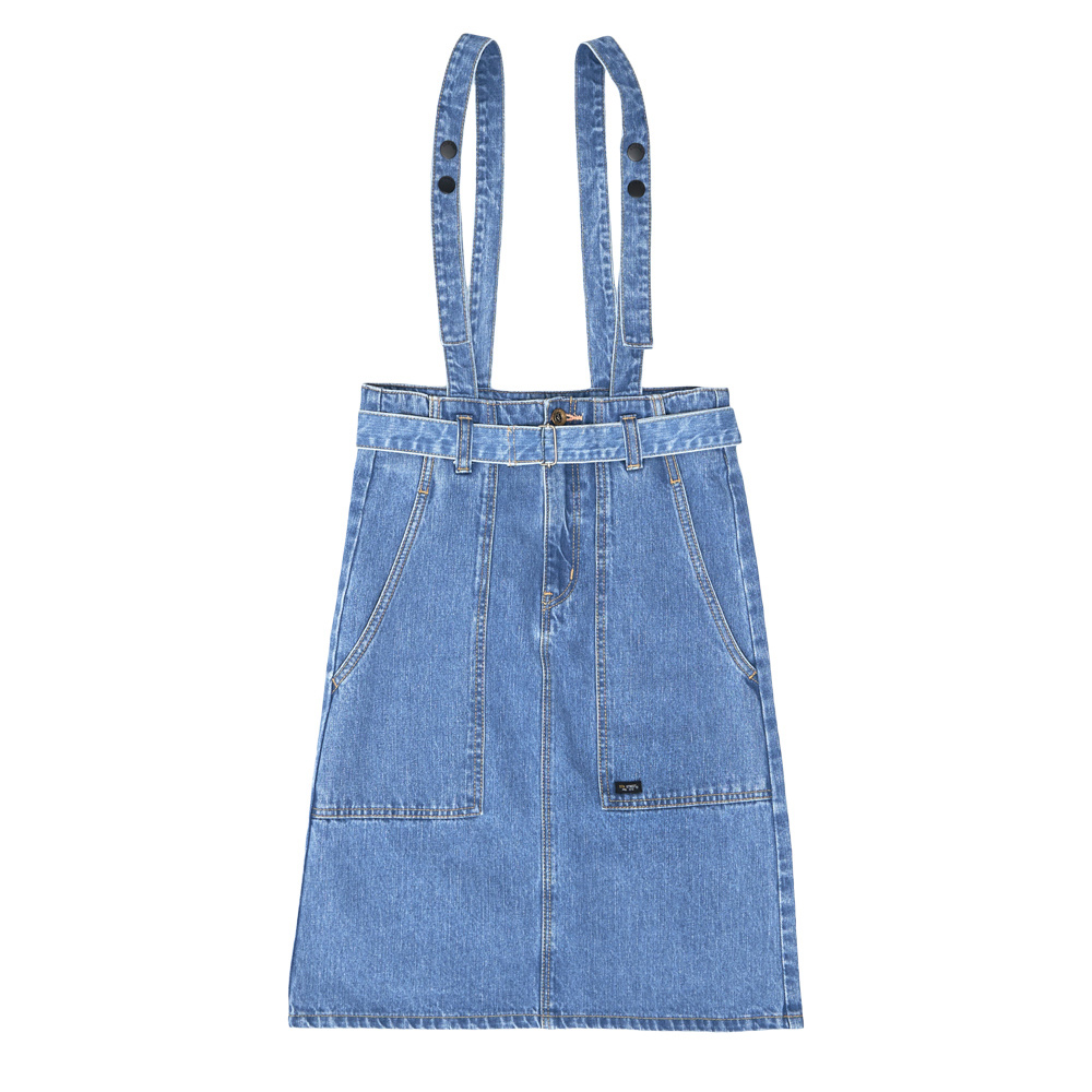 5th STREET｜女裝｜高腰吊帶裙｜中古藍