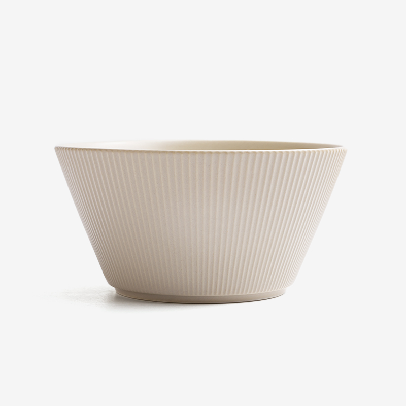 WAGA 簡約條紋 16cm 陶瓷碗｜奶油白｜單品_1