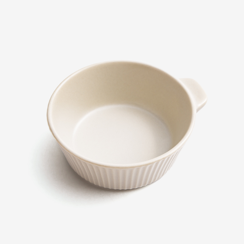 WAGA 簡約條紋 9.5cm 陶瓷碟｜奶油白｜單品_0