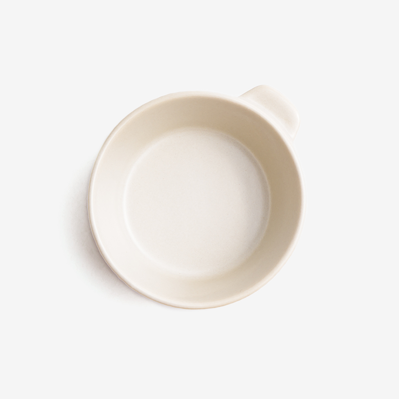 WAGA 簡約條紋 9.5cm 陶瓷碟｜奶油白｜單品_2