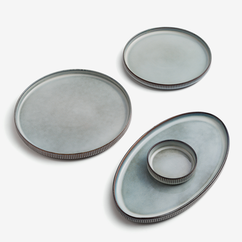 Ice Crack 23cm Ceramic Plate_5