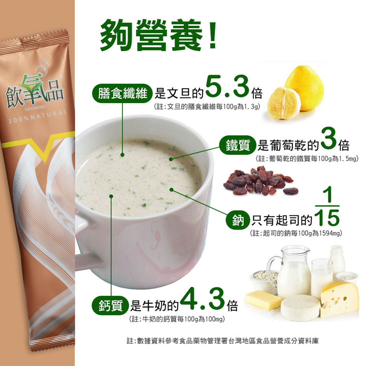 飲氧寶食 沖泡穀蔬飲隨身包25g 1盒(飲x2+黑x2+紅x2+綠x2/8包/盒)_6