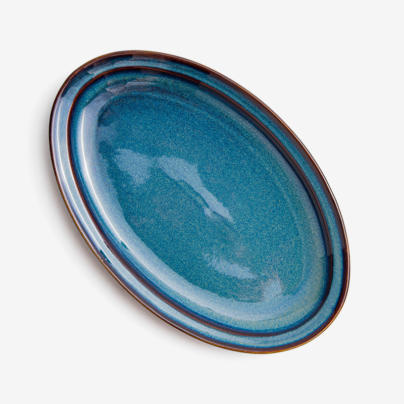 Ice Crack 23cm Ceramic Plate_0