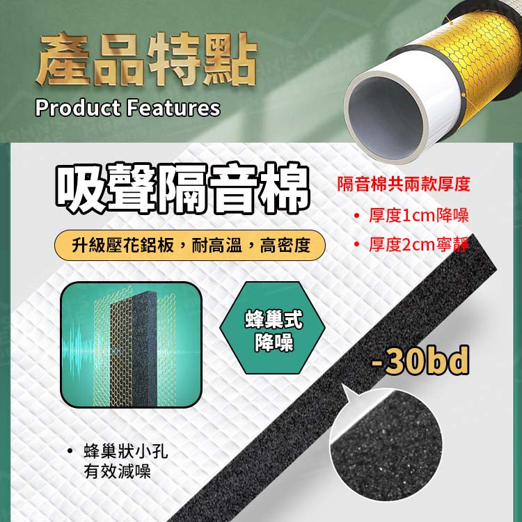 下水管道隔音棉 多規格 抗震耐磨降噪 管道隔音棉 衛生間隔音棉 廁所管道靜音棉 阻尼片隔音【ZS0601】《約翰家庭百貨_4