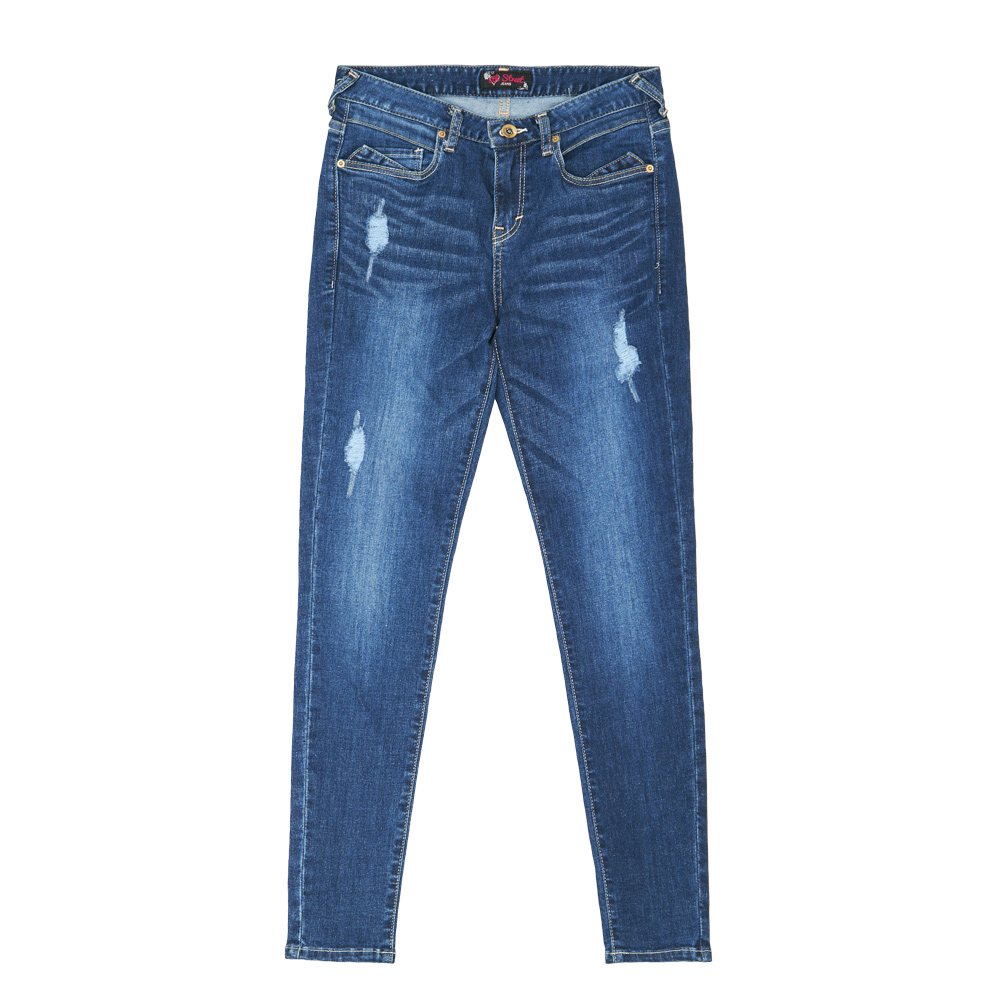 5th STREET｜女裝｜顯瘦長腿小直褲｜中古藍