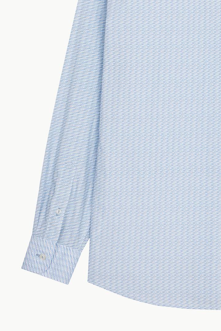SST&C #Comfortable Cotton  Sailboat Print Light Blue Standard Shirt | 0312209007  (Outlet)_9