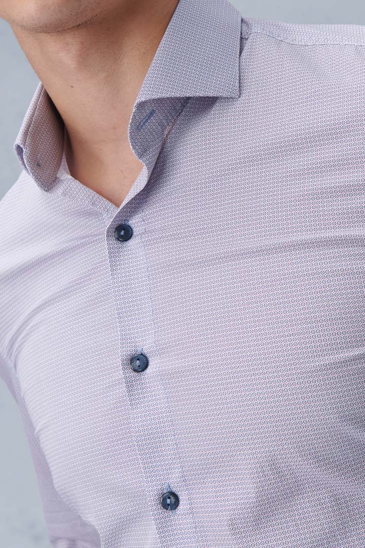 SST&C #Comfortable Cotton  Blue and Red Geometric Print Standard Shirt | 0312209008  (Outlet)_5