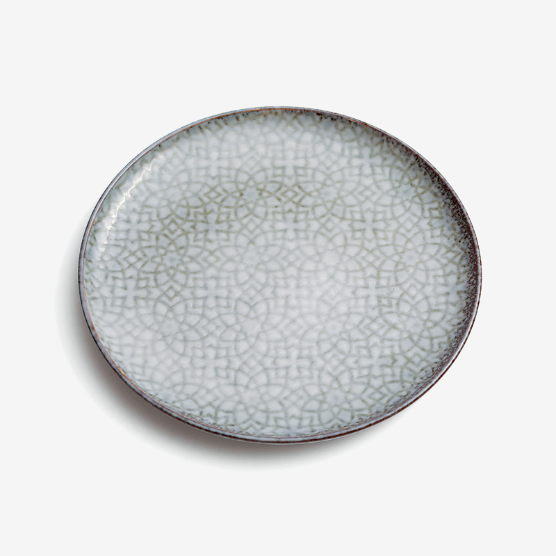 WAGA 冰裂樸質 20cm 陶瓷圓盤︱單品_0